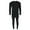 Black, variant on Starter  Waffle Weave Thermal Long John Top and Bottom Set (Men)