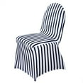 thumbnail image 3 of BalsaCircle Striped Spandex Stretchable Chair Cover Black White Stripes, 3 of 8
