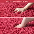 thumbnail image 3 of Ashler Ultra Soft Non Slip Bathroom Shower Area Rug Water Absorbing Plush Mat, 2 Sets Red 17 x 24 & 24 x 36 inches, 3 of 7