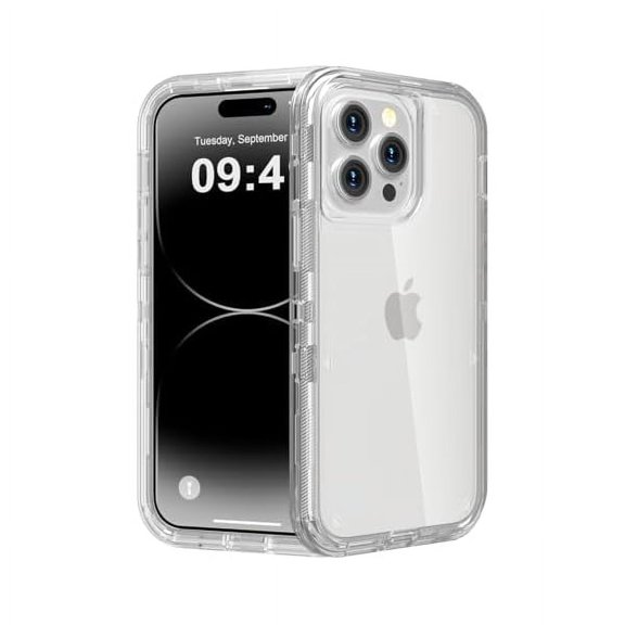 FU1999for iPhone 14 Pro Max Case, Heavy Duty Shockproof Protection Phone Cases, Anti-Drop, Dual Layer Transparent Protective Cover Compatible with iPhone 14 ProMax, 6.7 inch,Crystal Clear