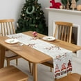 thumbnail image 4 of Christmas Gnomes Dresser Scarf Farmhouse, Dining Table Decorations for Wedding/Parties, Xmas Tree Cardinal on Branches Winter Snowflakes Table Runner 70 Inches Long for Kitchen Dining, 13 x 70 In, 4 of 9