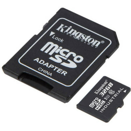Kingston 32GB microSDHC UHS-I Class 10 Industrial Temp Card with SD