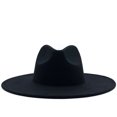 thumbnail image 1 of Sombrero de copa de jazz de lana para otoño e invierno, sombrero de fieltro informal de moda para mujer, sombrero de jazz para hombre, 1 of 6