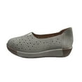 thumbnail image 5 of Platform Slip on Dress Shoes for Women 2025 Breathable Flower Casual Beach Wedge Walking Flats Loafers, 5 of 6