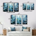 thumbnail image 4 of Designart "pasture Of Forgetmenots Flowers III" Floral & Botanical Wall Art Set Of 3 - Blue Meadow Gallery Wall Set For Home Decor, 4 of 7