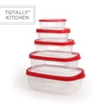 thumbnail image 3 of Totally Kitchen Rectangle Food Containers | Microwave Safe & BPA Free | Thick, Durable & Leak Resistant | Red, Set of 5 (10 Pieces Total), 3 of 10