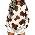 thumbnail image 2 of Guluxicc Women's Graphic Sweatshirts Oversized Pullover Crew Neck Long Sleeve Casual Sweatshirts for Everyday Fall Winter, 2 of 9