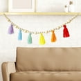 thumbnail image 3 of Shenmeida Boho Tassel Garland Tassel Wall Hanging Decor Pastel Tassel Banner with Wood Beads Garlands Balls Garlands for Boho Home Party Baby Shower Supplies, 3 of 4