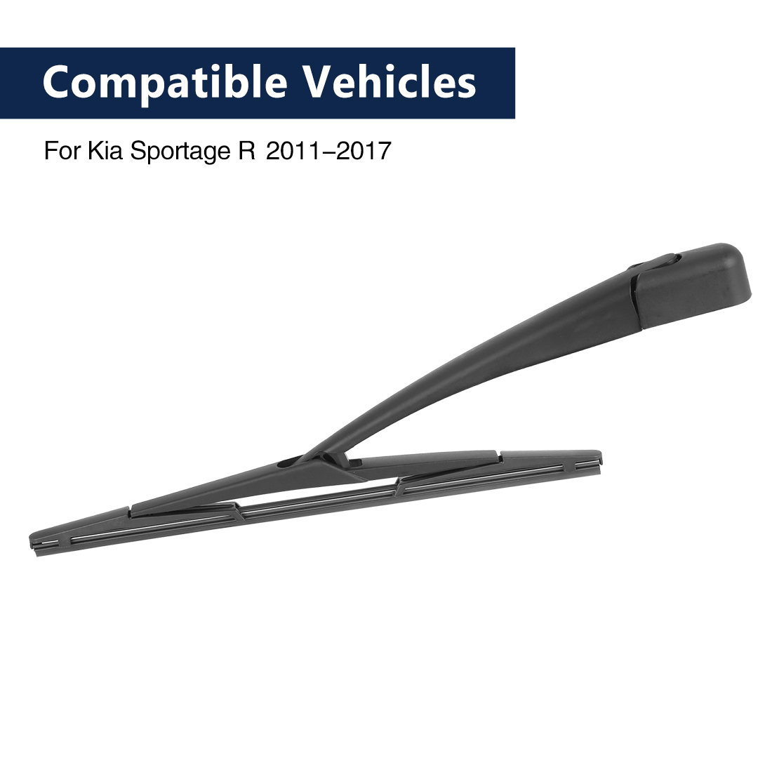 Black Rear Windshield Wiper Blade Arm Set for for Kia Sportage R 2011-2017 12" 310mm - image 2 of 6