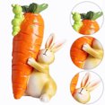 thumbnail image 3 of Holding Ornamento Zanahoria Estatua Conejo Funny Rabbit Resina Pascua (Raise Zanahoria), 3 of 9
