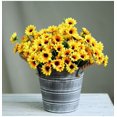 thumbnail image 3 of Girasol artificial 6 Ramo de flores artificiales Girasoles falsos Decoración floral Ramo Hogar Hotel Oficina Banquete de boda Jardín Artesanía Decoración de arte 13 pulgadas Sin jarrón brillar Juguete, 3 of 4