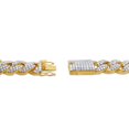 thumbnail image 5 of 39.35 Ct Round Cut Lab Created Moissanite Diamond 18MM Two Row Cuban Link Chain Necklace For Men In 14k Yellow Gold Over 925 Sterling Silver, 20" Length, Color : G-H, Clarity : VVS1, 5 of 5