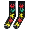 thumbnail image 6 of Crazy Socks Rasta Leaves, Weed Themed, Fun Print Novelty Crew Socks for Men, 6 of 6