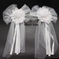 thumbnail image 1 of Cinta de seda con capullo de perla para decoración de fiestas de bodas, coche nupcial, decoración de coche de boda, 2 piezas/juego, 2 unidades, cinta con borde de encaje de perla, apliques, 1 of 7