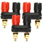 3 Pcs Speakers Connector Parts Loudspeaker Replacement Sound Equipment Accessories Metal