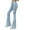 Light blue, variant on Bigersell Stretch Warm Jeggings for Women Full Length Pants Women's Mid Ripped Denim Frayed Hem Casual Jeans Denim Trousers Pull on Pants for Ladies