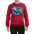thumbnail image 2 of Wild Bobby, Owl Flying at Nihght In Front of the Moon Animal Lover Unisex Crewneck Graphic Sweatshirt, Red, 3XL, 2 of 3
