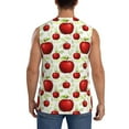 thumbnail image 4 of Uemuo Fruit Apples Pattern Men's Sleeveless T-Shirt,Muscle Athletic Tank Top, Moisture-wicking Quick-dry Breathable Classic Tee Top for Gym Run Outdoor Sports-3X-Large, 4 of 8