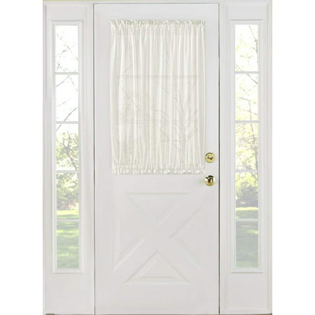 2PC French Door Panel Sheer Sidelight Door With 2 Tiebacks Avilabale in Multiple Colors and Sizes(27
