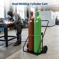 thumbnail image 5 of Dual Welding Cylinder Cart,Gas Cylinder Hand Truck with Safety Chains and 8" Tires,Black, 5 of 6