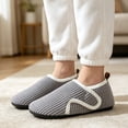 thumbnail image 5 of Knivor Closed Back Slippers for Women Slipper Socks Textured Solid Adjustable Hook and Loop Fuzzy Fleece Indoor Outdoor Non Slip House Shoes, 5 of 8