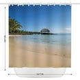 thumbnail image 3 of Ocean Beach Shower Curtain Seaside Palm Forest Shower Curtains for Bathroom Decor, Waterproof Polyester Fabric Shower Curtain 72x72 Inch with 12 Hooks, 3 of 6