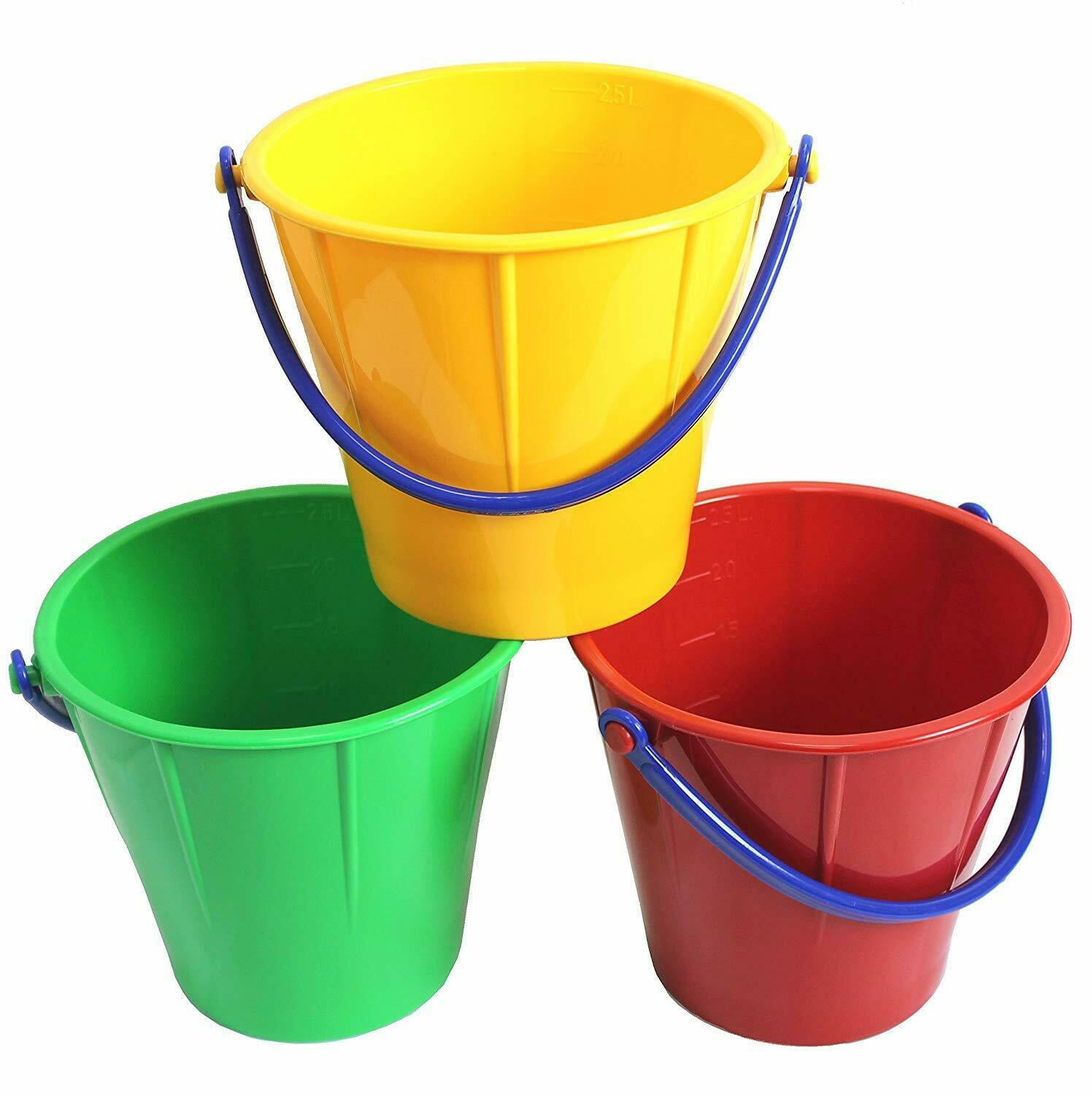 Spielstabil Large Sand Pail Holds 2.5 Liters One Pail Included Colors