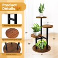 thumbnail image 3 of Geebobo Soporte para Plantas De 3 Niveles Soportes para Plantas De Madera Y Metal para Interiores para Plantas De Interior Soporte para Plantas De Flores En Niveles De Múltiples Esquinas para Sala De, 3 of 7