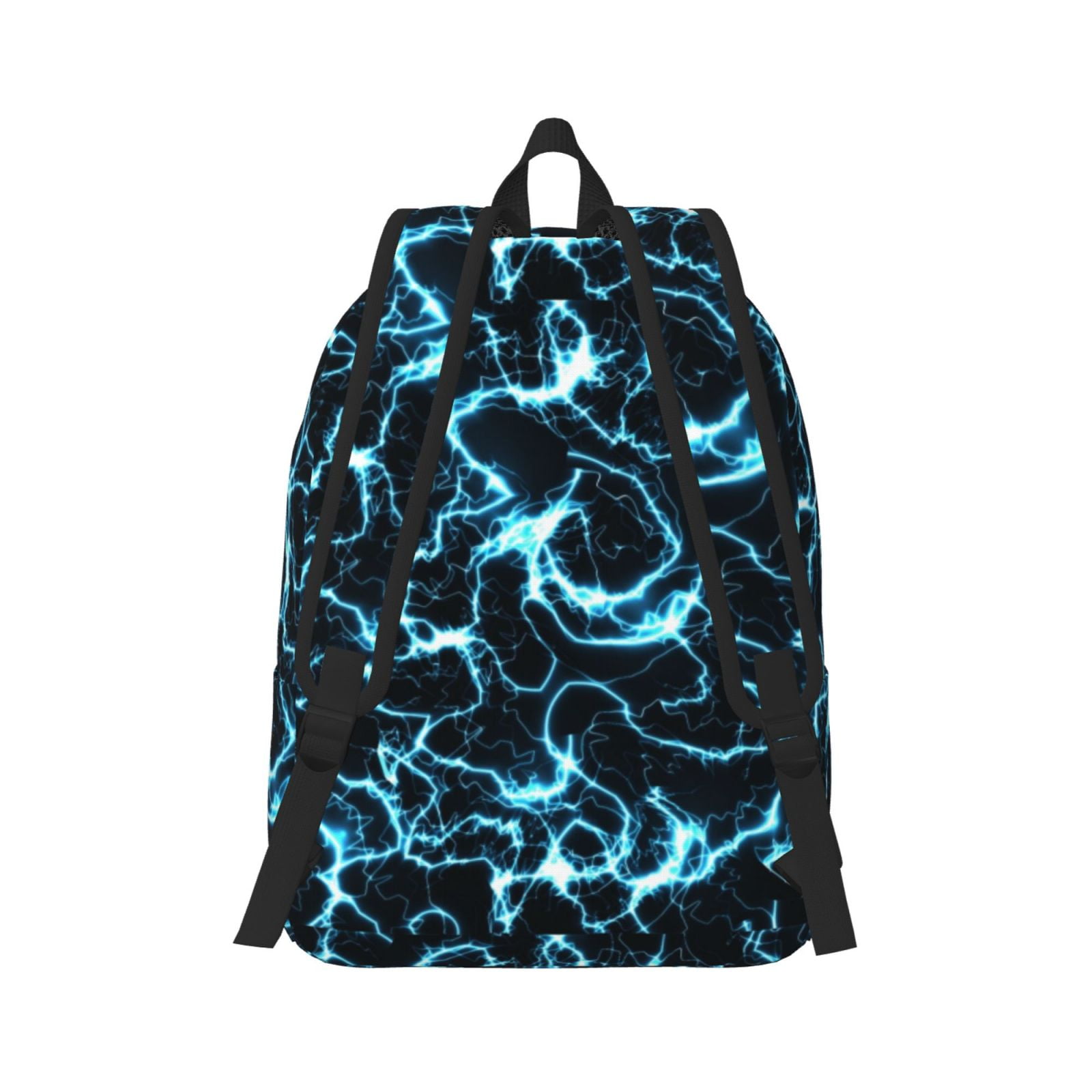 Rateoe Lightning Pattern Canvas College Laptop Backpack,Travel Daypack,Durable Rucksack Travel Notebook Bag School Backpack Book Bag for Men Women-Medium