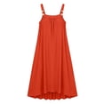 thumbnail image 7 of Women's Plus Size Overall Midi Dress, Casual Loose Sleeveless Button Strap Beach Dress, Summer Vacation Flowy Sundress for Curvy Women XL-5XL, 7 of 7
