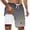 Light Gray, variant on XFeng Men's 2 in 1 Swim Trunks, Print Board Shorts with Compression Liner, Quick Dry Beach Swim Shorts with Pockets