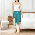 thumbnail image 4 of Cauagu Colorful Greek Windmills Pajama Pants for Women Loose Fit Wide Leg Trouser Pants Casual Elastic Waist Drawstring Lounge Pants, 4 of 6