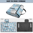 thumbnail image 6 of Xixirimido Portable Golf Cart Seat Covers, Quilted Golf Cart Seat Towel Blanket with 4 Pockets Universal Fit for EZGO Club Car and More 2 Person Seats Carts, Golf Balls Clubs Tees Blue, 6 of 8