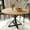 Wood Color, variant on TROPOW 47 Inch Round Dining Table for 4, Farmhouse Kitchen Table with Sturdy Metal Base, Circle Wood Table for Dining Room, Living Room & Apartment