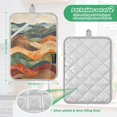 thumbnail image 6 of Yayeee Pot Holders Kitchen Heat Resistant with Pockets 7"x9.8" Cotton Oven Cooking Hot Pads, Abstract Wavy Landscape, 6 of 7