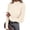 Beige, variant on Women's Ribbed Mock Neck Long Sleeve Tops | Slim Fitted T-Shirts, Soft Stretch, Decorative Buttons, Going Out Work Casual Wear, Fall Outfits Layering Winter Clothes