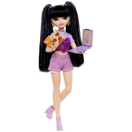 Barbie Dream Besties Playset with Renee Fashion Doll, Long Black Hair & 11 Food Themed Accessories