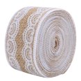 thumbnail image 3 of Burlap Ribbon, DIY Lace Burlap Roll Soft Sewing Lace Trim Fabric For Bridal Wedding Decorations Gift Wrapping 5.5 Yards, 3 of 8