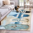 thumbnail image 2 of Blue Coastal Large Area Rugs for Bedroom Living Room, Soft Non Slip Carpet Bedside Rug, Ocean Nautical Anchor Wood Barn Beach Rectangular Floor Cover Kitchen Accent Rug 3'x5' for Dining Room/Office, 2 of 9