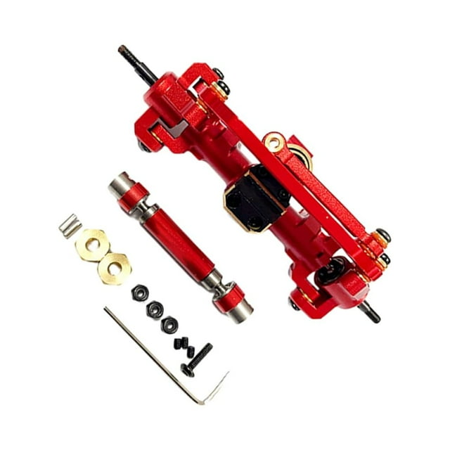 fastboy Worm All Metal Front Axle Aluminum Complete Axle With Worm Gear RC Crawler With Ease And Durability Axles Tool Alloy Red 1Set