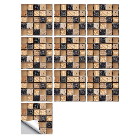 Aoyunhp 3D Crystal Tile Stickers Diy Waterproof,10Pcs Self-Adhesive Wall Stickers,Peel and Stick Backsplash,Peel and Stick Wall Tiles,Wall Stickers Decor,Peel and Stick Wallpaper,Wall Stickers Decor