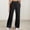 *Black, variant on ClodeEU Women's Wide Leg Palazzo Pants ,Pleated Textured Comfy Lounge Baggy Trousers Dark Blue,Womens Plus M