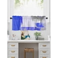 thumbnail image 5 of Valances for Windows Blue Grey Rod Pocket Cafe Window Treatments Valance Curtains for Kitchen Bathroom Laundry Basement Windows 56"x16", 5 of 9