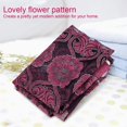 thumbnail image 4 of Decorativo Sheer Peony Floral Tulle Voile Puerta Ventana Habitación Cortina Panel Transparente Púrpura, 4 of 8