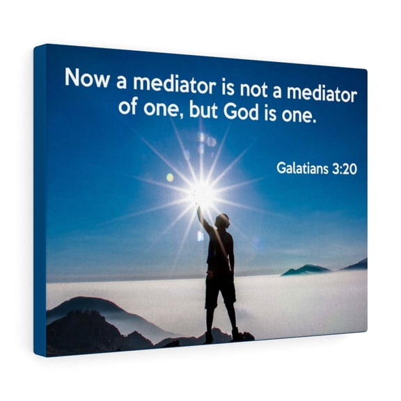 Scripture Walls  God is One Galatians 3:20 Bible Verse Canvas Christian Wall Art Ready to Hang Unframed