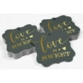 thumbnail image 4 of Inkdotpot Love Is Sweet Wedding Bottle Tag Real Gold Foil Favor Bracket Shape Hang Tags Pack Of 100, 4 of 6