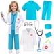 thumbnail image 1 of Disfraz de médico para niños Wbesty, 9 piezas, juego de rol azul para niños de 3 a 4 años, 1 of 7