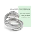 thumbnail image 5 of Classic Snake Shape Watch For Women Gold Silver Scaleable Bracelet Watches Bling Diamonds Quartz Ladies Wristwatch, 5 of 6