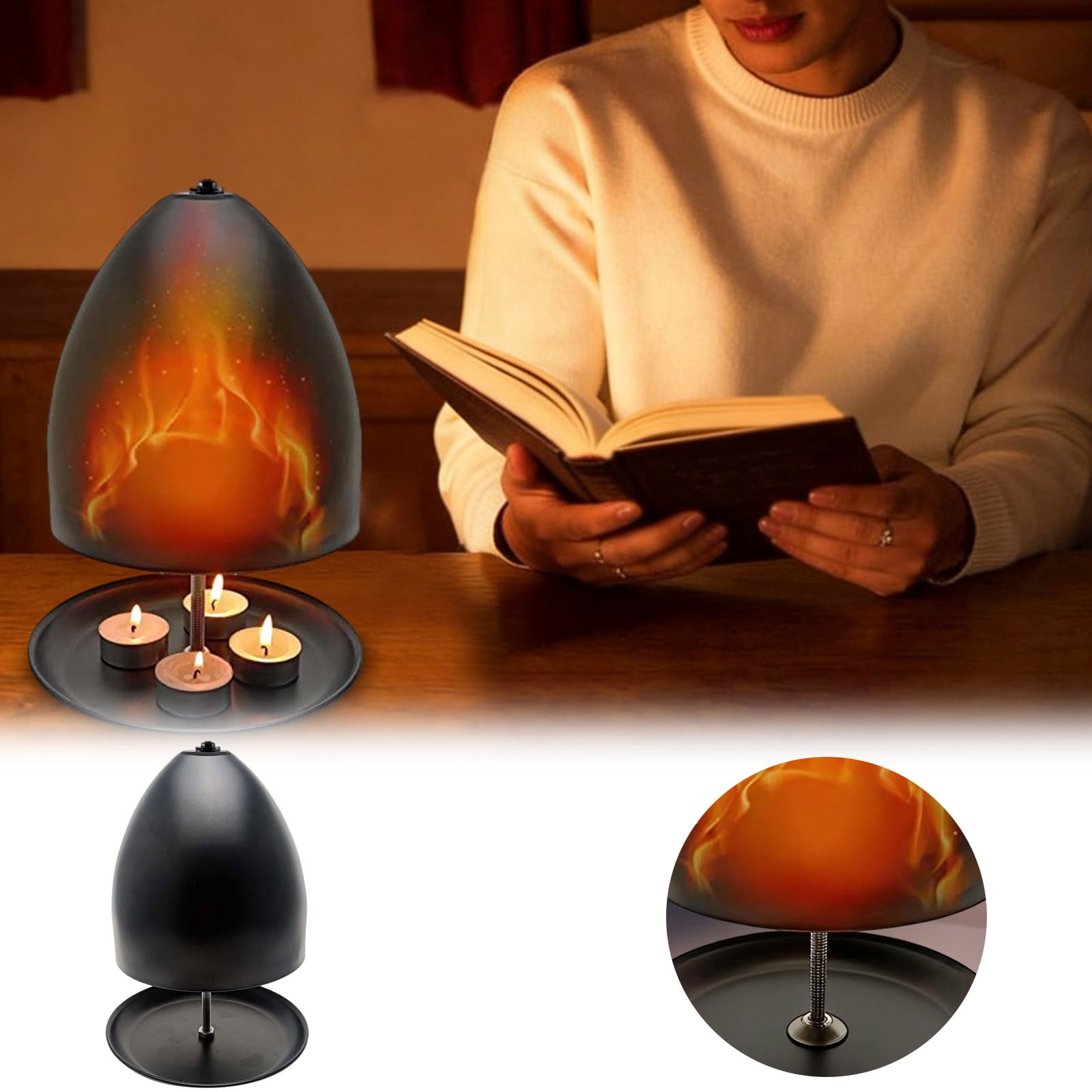 Desktop Candle Warmer Lamp Fast Heating Base Metal Heater For Multiple Lights Indoor Home Bedroom Camping Use