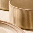 thumbnail image 5 of Famiware 12-Piece Stoneware Dinnerware Set, Microwave & Dishwasher Safe - Service for 4, Cream, 5 of 8